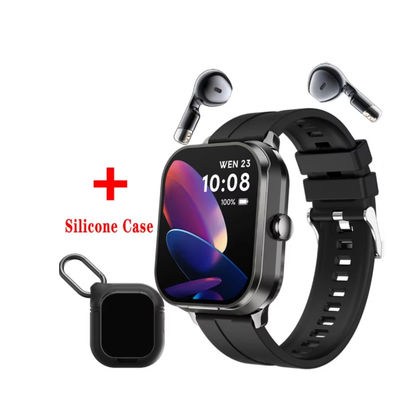 TWS Wireless D8Pro Tekanan Darah Outdoor Smart Watch Display Amoled 2 In 1