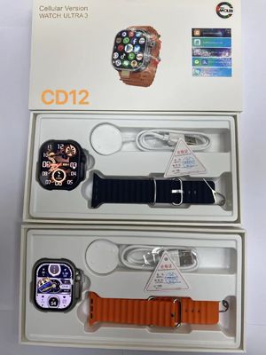 CD12 4G LTE Smart Watch dengan Kamera Berputar dan Touch Zoom Waterproof Amoled Display Baterai 2000mA