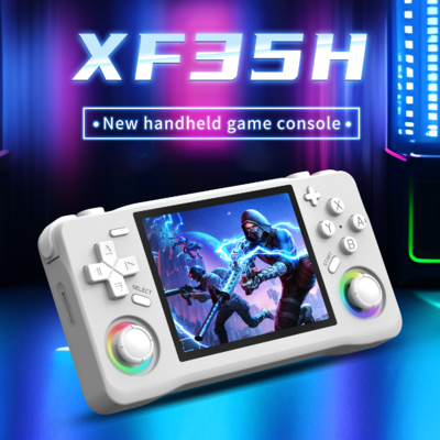 Konsol Game Genggam Retro WIFI 3.5 Inci XF35H Pemain Game Klasik Mini Arcade 3D Anak-anak dengan EMMC RAM dan CPU Rk3326